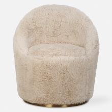  23531 - Uttermost Crue Sheepskin Swivel Chair