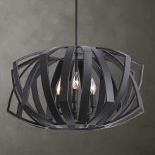  22137 - Thales Black Geometric 3 Light Pendant