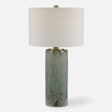  28333 - Callais Crackled Aqua Table Lamp