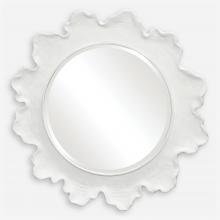  09797 - Sea Coral White Round Mirror