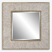  09854 - Uttermost Wharton Whitewashed Square Mirror