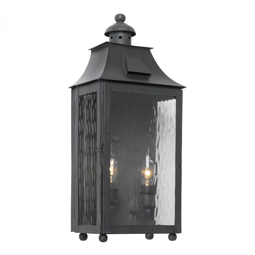 Two Light Charcoal Wall Lantern