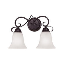  1052BB/10 - Thomas - Brighton 2-Light Vanity Light in Oil Rubbed Bronze with White Glass