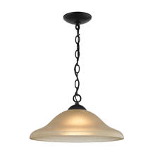  1201PL/10 - Thomas - Conway Conway 1-Light in Oil Rubbed Bronze with Light Amber Glass