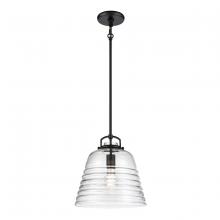  67876/1 - Current 12'' Wide 1-Light Pendant - Matte Black