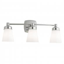  8933-CH-SO - Soft Square 22.25'' Wide 3-Light Vanity Light - Chrome