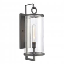  89492/1 - Hopkins 20.25'' High 1-Light Outdoor Sconce - Charcoal Black