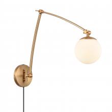  89675/1 - Caroline 19'' High 1-Light Swingarm Sconce - Brushed Gold