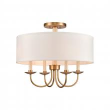  89714/4 - Neville 20'' Wide 4-Light Semi Flush Mount - Natural Brass