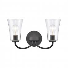  EC89253/2 - Emily 17'' Wide 2-Light Vanity Light - Matte Black