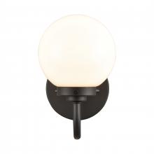  EC89960/1 - Fairbanks 8.5'' High 1-Light Sconce - Matte Black with Opal