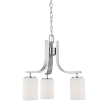  SL806878 - Thomas - Pendenza 20'' Wide 3-Light Chandelier - Brushed Nickel